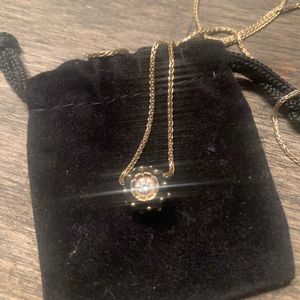 Galatea 14K Carved Tahitian Pearl with Diamond in the Center.